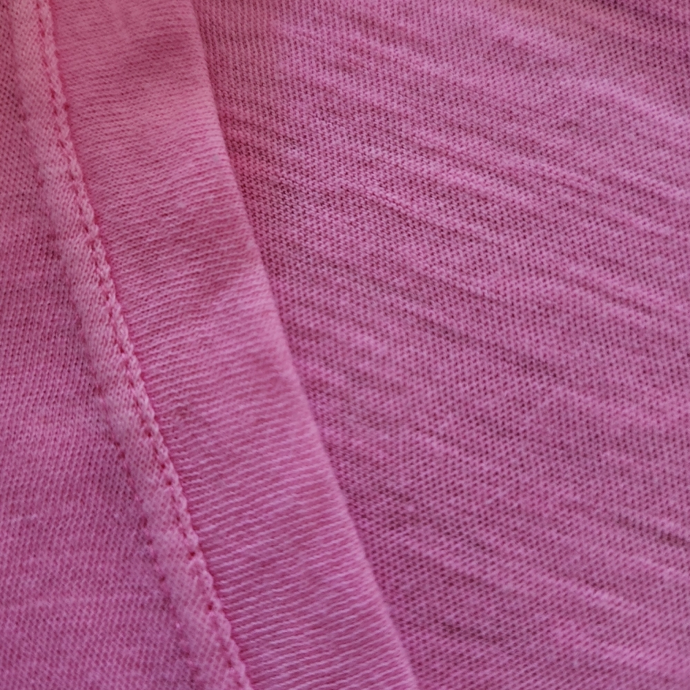 PINK Victoria's Secret V-Neck Shirt In  Pink With Bold White Lettering  - Size M - Picture 8 of 9